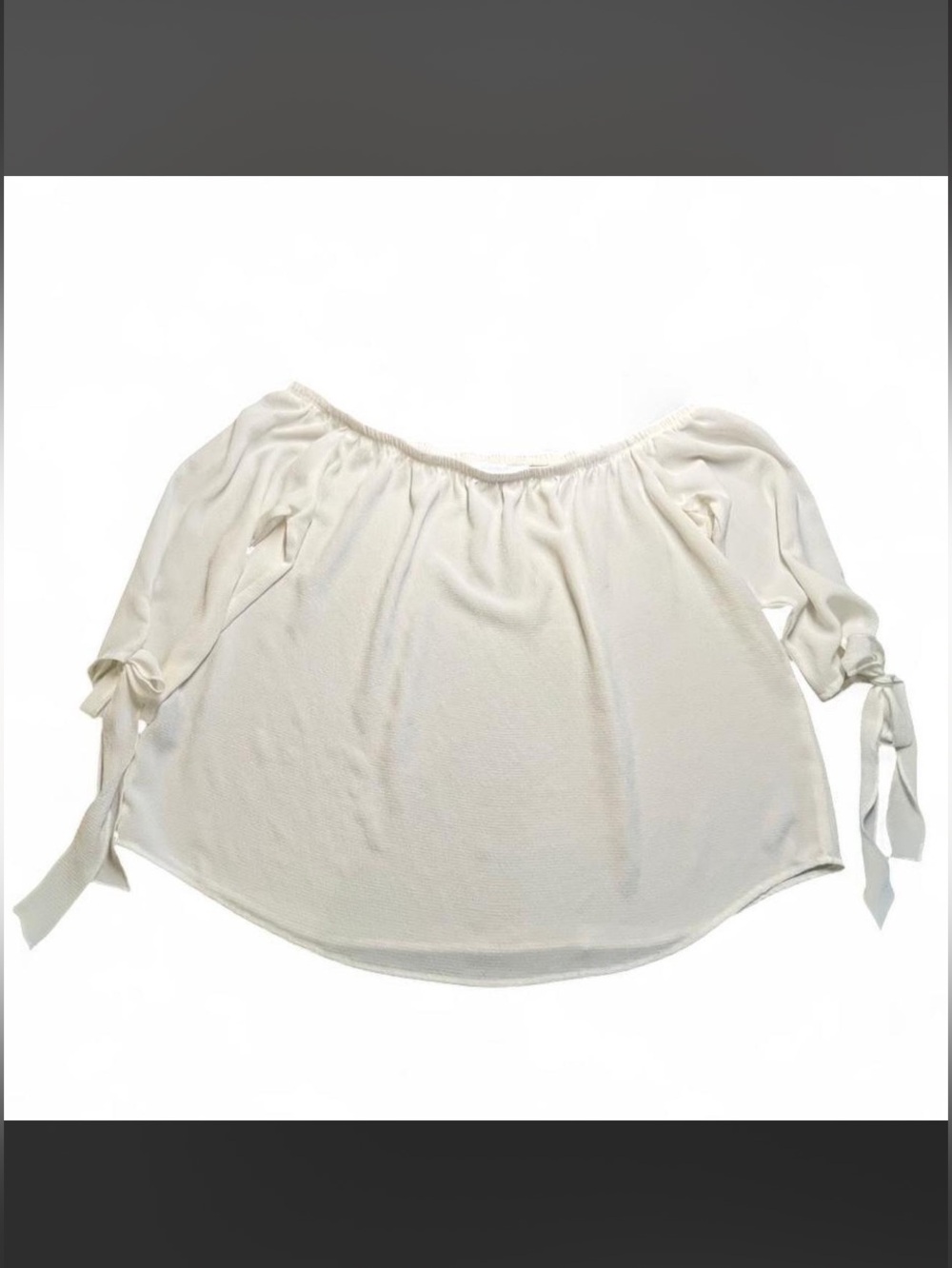 I Jeans by Buffalo White/Bone Off-Shoulder Top, XL
